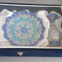 بشقاب و گلدان میناکاری