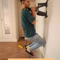 نصب فروش گلس براکت پایه دیواری تلویزیون ومانیتور