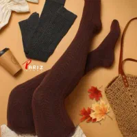 جوراب بالازانو گندمی ضخیم زمستانی زیر دامن|لباس|قم, شاه ابراهیم|دیوار