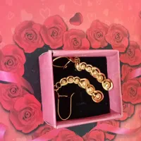 انگشترو گوشواره طلا 18 عیار
