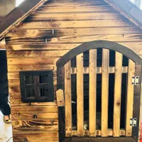 کلبه چوبی سگ و گربه