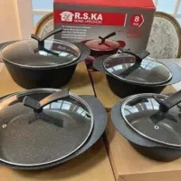 سرویس قابلمه هشت پارچه طرح چدن