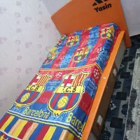 تخت یکنفره نوجوان به همراه تشک رویال و رو تختی