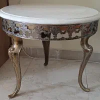 میز برنزی با سنگ