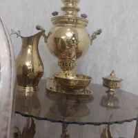میز برنزو سماور وپارچ برنز|مبلمان خانگی و میز عسلی|ملایر, |دیوار