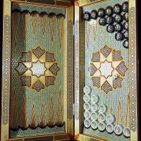 تخته نرد و صفحه شطرنج خاتم (ممتاز سلطنتی طلا کوب)