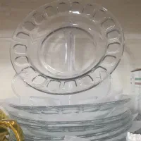 بشقاب شیشه ای استفاده نشد نو نو