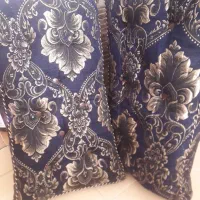 پشتی  نیم مخملی سورمه ای