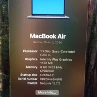 Macbook Air 2020|رایانه همراه|کرمان, |دیوار