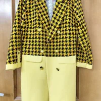 کت زنانه طرح Houndstooth بسیار شیک سایز۲
