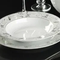 ست ۱۸ پارچه بشقاب چینی زرین طرح گلوریا نو