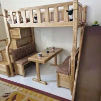 تخت خواب تمام چوب بدون خطو خش نو نو|تخت و سرویس خواب|کاشمر, |دیوار