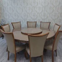 میز غذا خوری ، میز نهارخوری ۸ نفره گرد