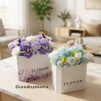 شمع دست ساز،گیفت،باکس گل شمع نورا