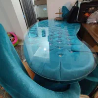 میزغذاخوری ناهارخوری چهار4 نفره|میز و صندلی غذاخوری|لشت نشا, |دیوار