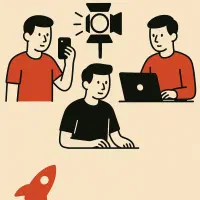 تیم یوتیوب ، تصویربردار آیفون ، نورپرداز ، تدوینگر