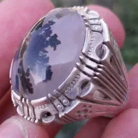 انگشتر نقره شجر قائن تک درخت