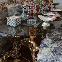 میز بزرگ پایه گلدانی هشت نفره