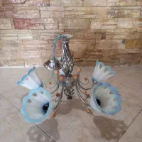 لوستر ۵شعله.فلزی.استیل