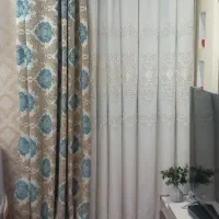 پرده حریر خامه دوزی