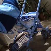 کالسکه آبی  سرمه ایی در حد نو