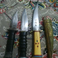 چاقوهای اتیغه وساعت و انگشتر نقره قدیمی عقیق یمنی