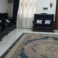 مبل هفت نفره  و پرده و فرش