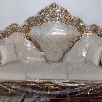 مبلمان استیل ۹ نفره، چوب راش و پارچه شیک|مبلمان خانگی و میز عسلی|رباط‌کریم, رباط‌کریم|دیوار