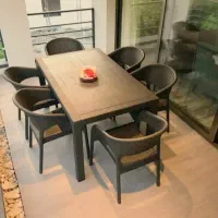 میز و صندلی پلاستیکی حصیری|میز و صندلی غذاخوری|لواسان, |دیوار