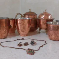 قوری لیوان قندان مسی|ظروف سرو و پذیرایی|تهران, شهران جنوبی|دیوار
