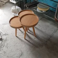 میزعسلی سینی روکش چوب راش