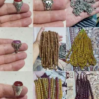 سندلوس کشکول فیروزه عقیق یاقوت زنجیر گردنبند