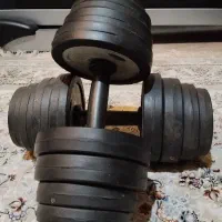 دمبل ۱۰ کیلویی و کیسه بوکس