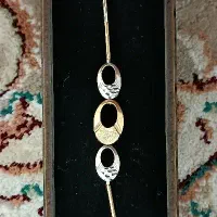 دستبند ترک زیبا سفید و زرد