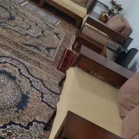 مبل ال پایه چوبی