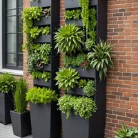 فلاور باکس و گلدان فلزی|گل و گیاه طبیعی|رباط‌کریم, رباط‌کریم|دیوار