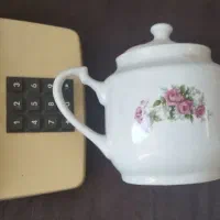 گوشی تلفن ثابت قوری چینی گل قرمز