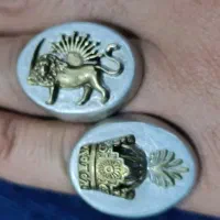 انگشتر نقره شیر وتاج کار استاد وطن
