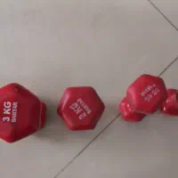 تعدادی دمبل، توپ جیم بال و ترامپولین|تجهیزات ورزشی|شیراز, هفت تنان|دیوار