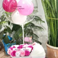 باکس‌و دسته گل روبانی