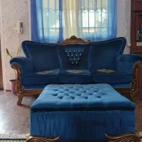 مبل سه نفره به همراه جلو مبلی