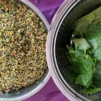 دلمه ی برگمو با برگ تازه و کره ای‌‌ گفته 250 گرم