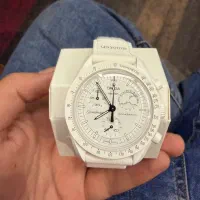 ساعت امگا سواچ سفید اسنوپی فاز ماه