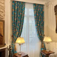 جفت والان پرده ساتن ابریشم
