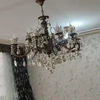 لوستر برنز ۶ شاخه دوبل|لوستر و چراغ آویز|مبارکه, |دیوار