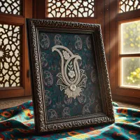 تابلو دستدوز سرمه دوزی جذاب|صنایع دستی و سایر لوازم تزئینی|سبزوار, شهرک جهاد|دیوار