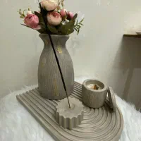 گلدان و جاعودی و شمع