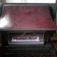 شومینه مهیا گاز دانه اناری .دیگ چدنی ۲۴ هزار