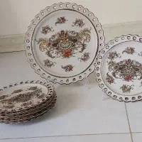 بشقاب زیر خاکی عصرانه خوری سرامیکی،سینی فنجون سلور
