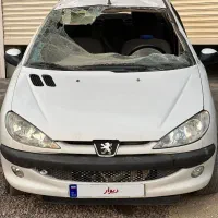 فروش پژو۲۰۶وی۸تصادفی مدل۹۶ موتور سالم شاسی  سالم